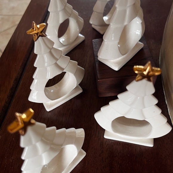 Christmas trees ceramic six napkin holders - Picture 5 of 9